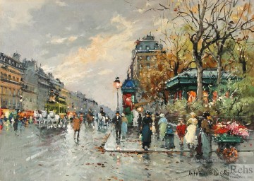 AB la rue lafayette et le square montholon Paris Peinture à l'huile